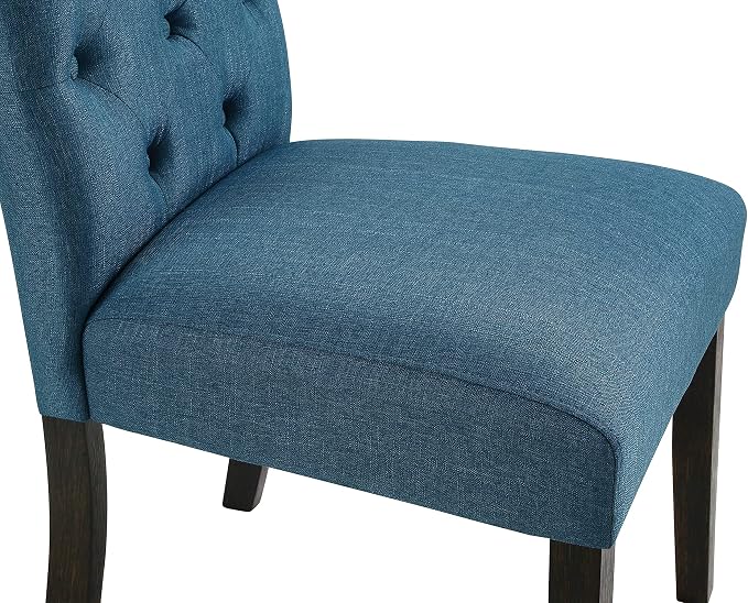 Roundhill Furniture Leviton Solid Wood Tufted Parsons Dining Chairs - Image 3
