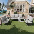 HOMREST Outdoor Furniture Thickened Cushion 360 Degree Swivel Rocking Patio by HOMREST