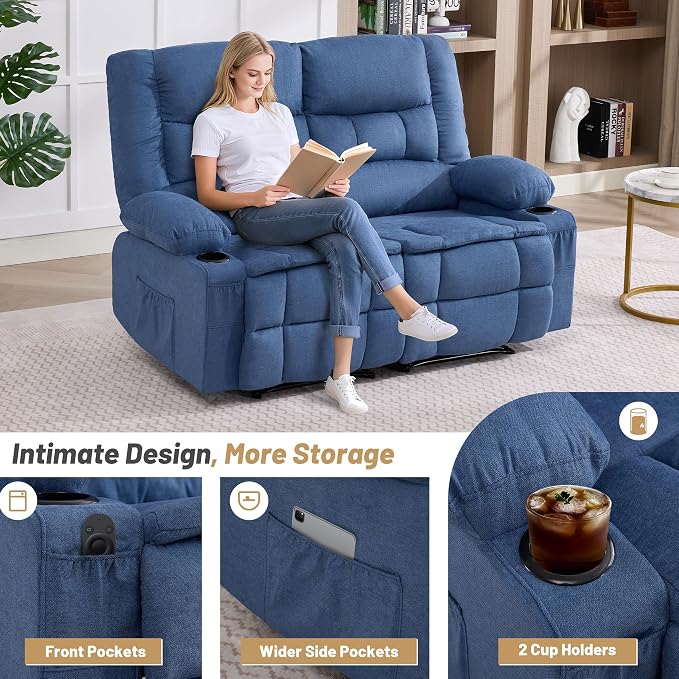 Loveseat Recliner Sofa, Big Large Reclining Sofa - Image 8
