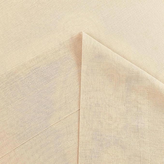 DWCN Beige Sheer Curtains for Kitchen Windows - Image 5