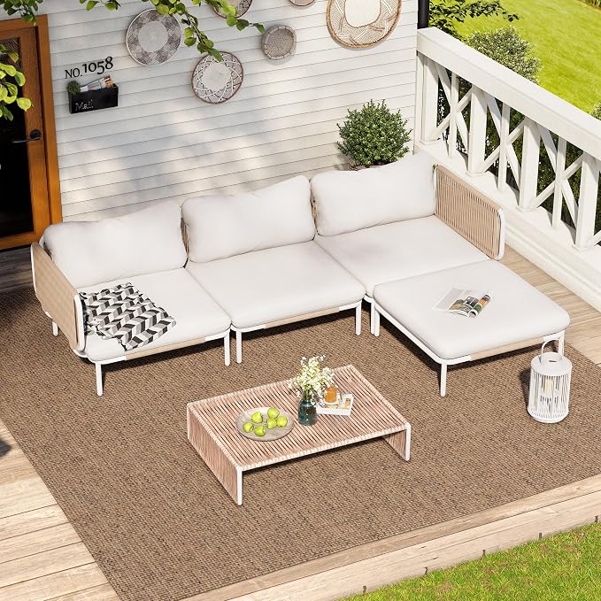 Crestlive Products Outdoor Patio Furniture Set, 4 Seater Modular Oversized by CrestliveProducts