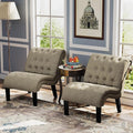 Accent Chairs Set of 2 Modern Armless Living Room Bedroom Side Chairs Button by lightupyourlife