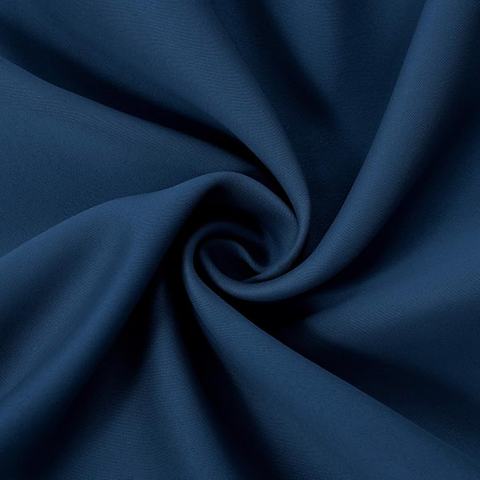 LEMOMO Navy Blue Blackout Curtains 34 x 54 Inch Length/Set of 2 Curtain - Image 5