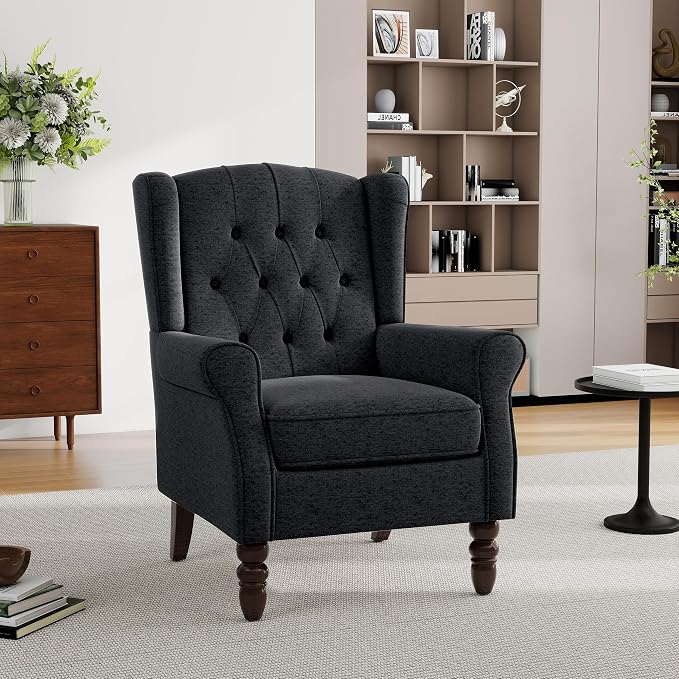 Mid-Century Modern 2-Piece Wingback Chair Set - Image 5