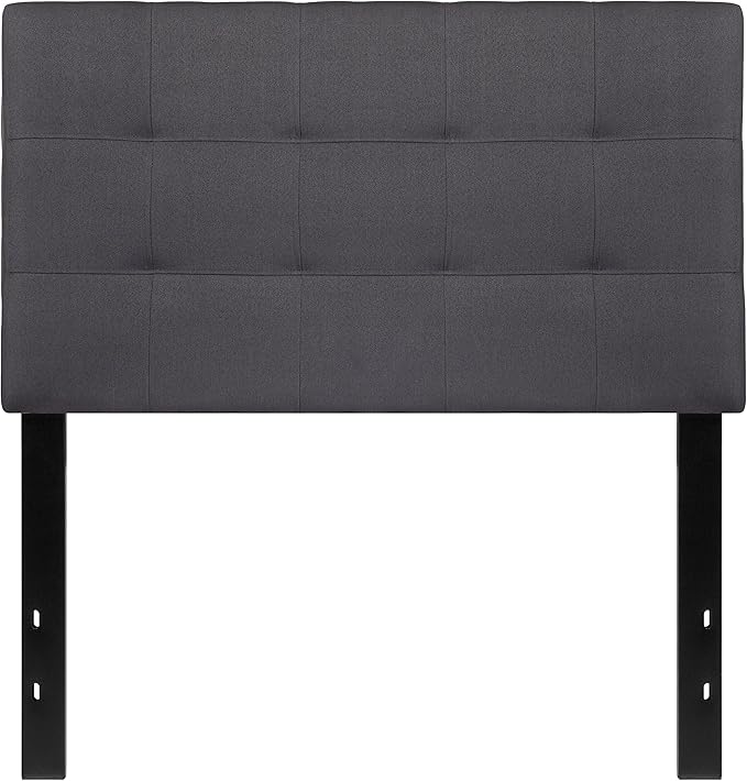 Flash Furniture Bedford Tufted Upholstered Twin Size Headboard in Dark Gray - Image 8