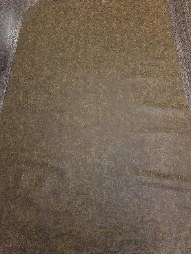 NAT Leathers | Brown Distressed Crazy Horse Oily Faux Vegan Leather PU | 4 Yard - Image 4