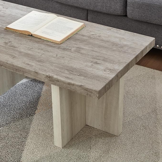 Roundhill Furniture Mchome 3-Piece Coffee Table Set, Coffee Table and Two End - Image 5
