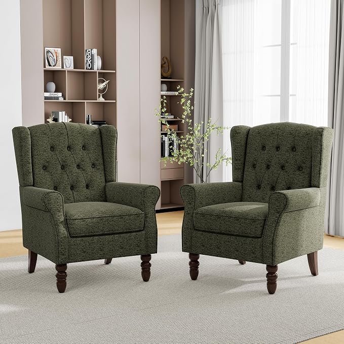 Mid-Century Modern Wingback Chair - Image 6