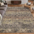 Washable Area Rug 9' x 12' Vintage Traditional Persian Mat by Unknown