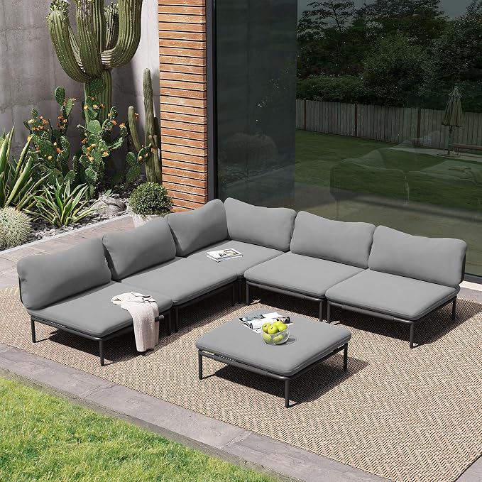 Crestlive Products Outdoor Patio Furniture Set, 6 Seater Modular Oversized by CrestliveProducts