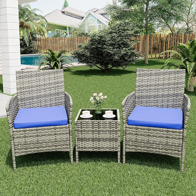GarveeLife 3-Piece Patio Furniture Set, Rattan Outdoor Furniture - Image 7