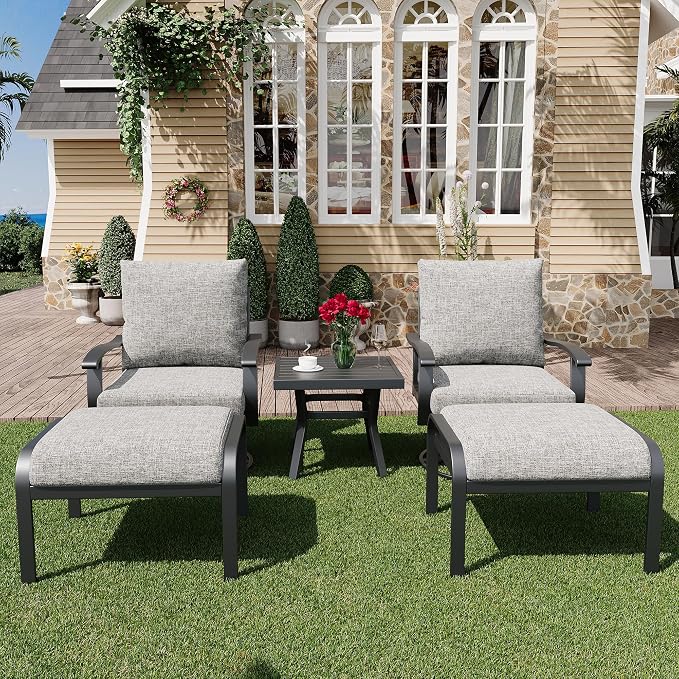 HOMREST Outdoor Swivel Rocker Patio Chairs by HOMREST