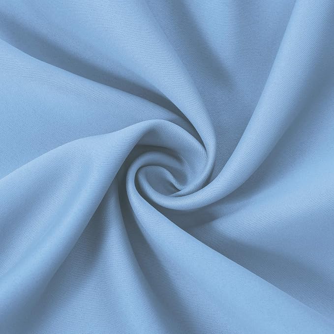 LEMOMO Blackout Curtains 66 x 95 inch/Sky Blue Curtains Set of 2 Panels/Thermal - Image 6