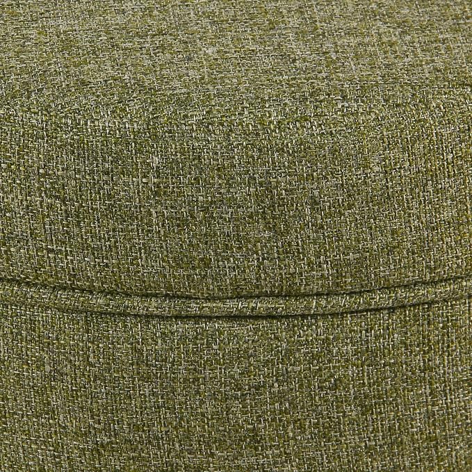 Homepop Home Decor | Upholstered Round Storage Ottoman | Ottoman - Image 7
