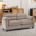 HAOMARKETS Corduroy Sofa Set, Upholstered Loveseat by HAOMARKETS
